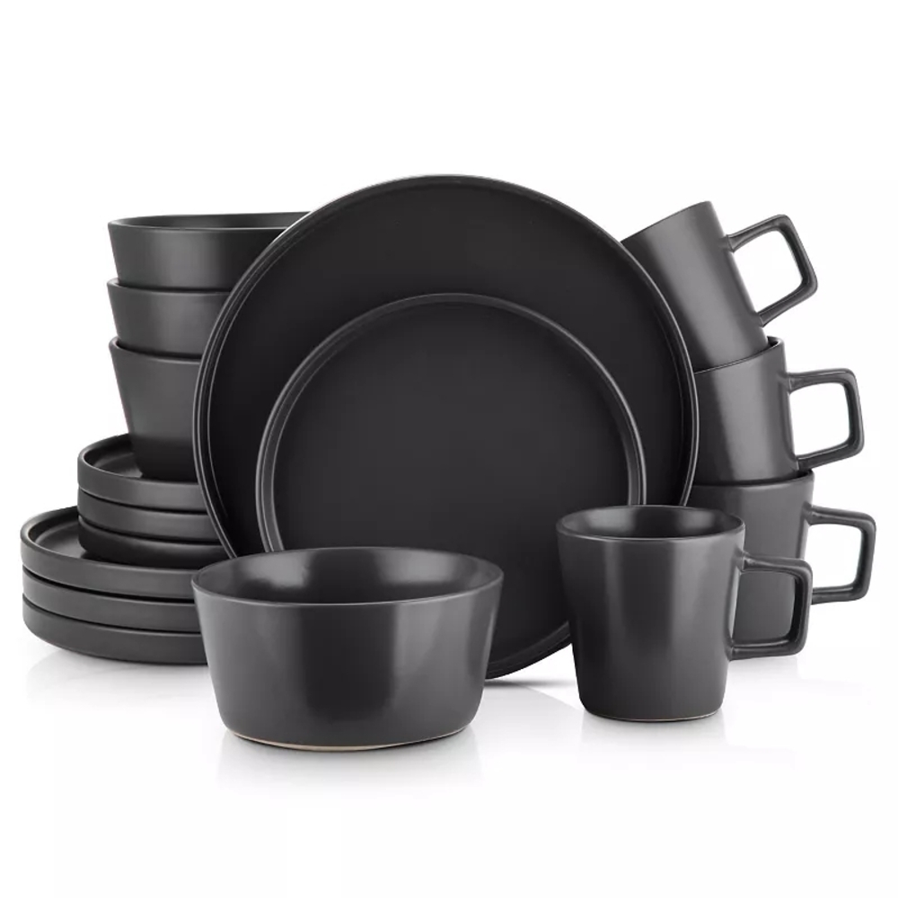 Matte Black Dinnerware Set